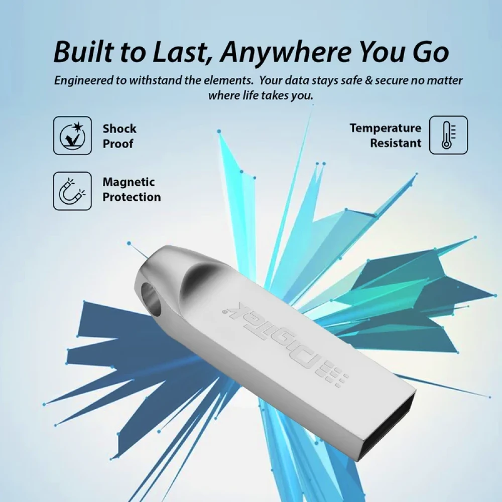 Digitek® USB 2.0 U Disk Flash Drive, High Speed Read & Write Pen Drive, Magnetic, X-Ray & Temperature Resistant, Compatible with Windows & Mac OS.