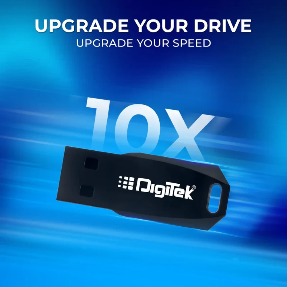 Digitek® High-Speed USB 3.2 Pen Drive, Plug & Play, X-Ray & Magnetic Resistant, Durable Plastic Body – Compatible with Windows & Mac OS.