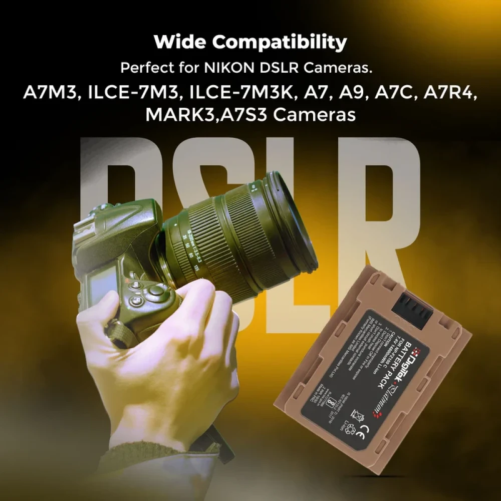 Digitek® (NP FZ100C Combo) 14800mWh Extra Power Li-Ion Battery for Sony Cameras