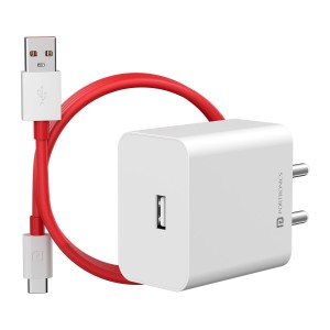 Portronics Adapto 35A 35W USB-A Fast Charger with 1M Cable | VOOC, WARP, Dash & Quick Charge Adapter for OnePlus, Samsung, Oppo, Realme, Mi - (White)