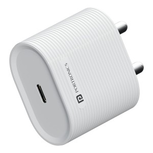 Portronics Adapto 35G 35W GaN Type-C PD Fast Charger with PPS | USB-C Fast Charging Adapter for iPhone 16/15/14/13, Samsung Galaxy, iPad, MacBook Air & Android Devices - (White)