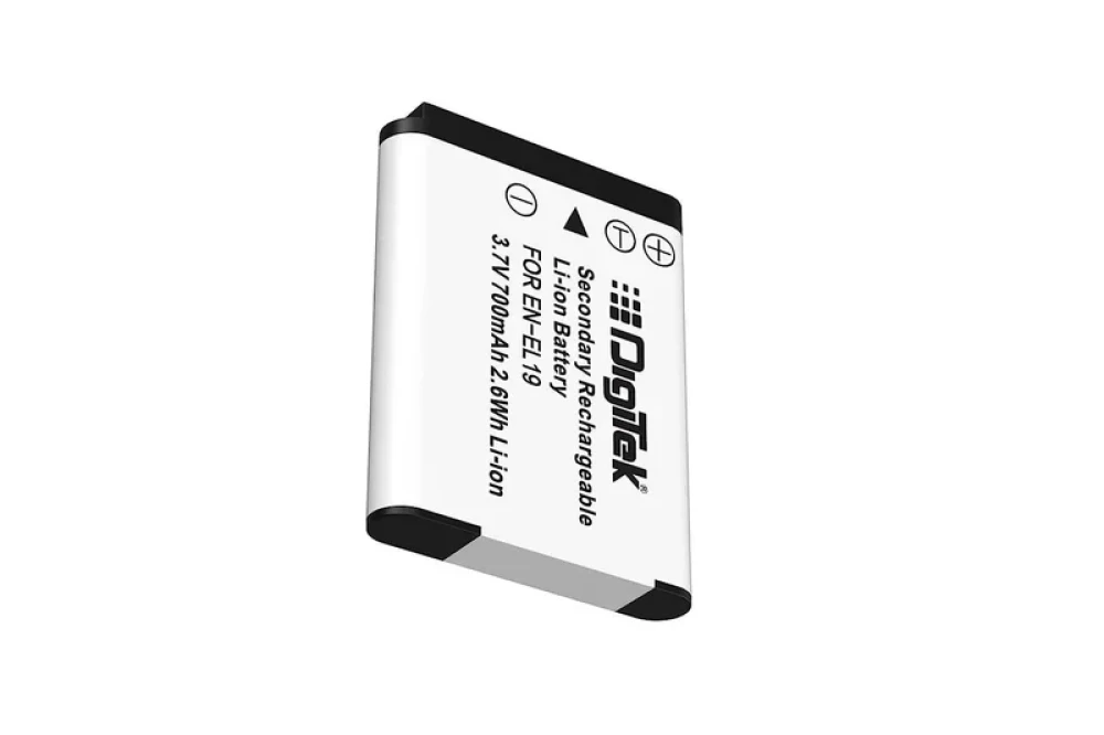 Digitek® (EN-EL19) 700 mAh ENEL 19 Rechargeable Lithium Ion Battery for Nikon Camera (Black)