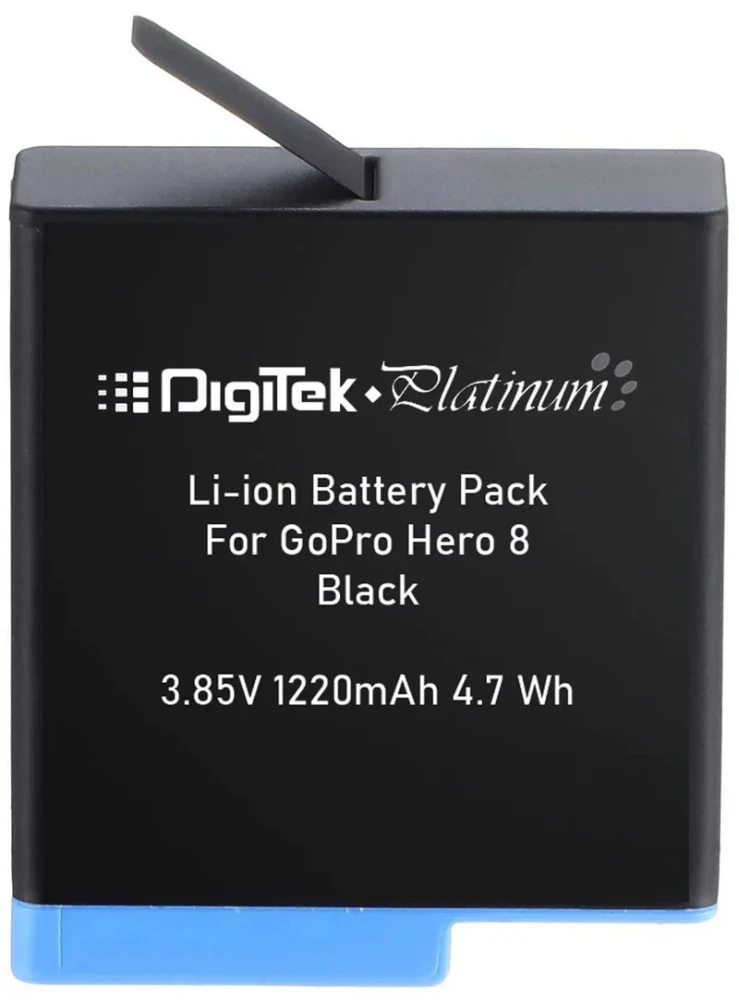 Digitek® (DBG 8) Platinum Rechargeable Battery Pack for Hero 8 Black. DBG-8