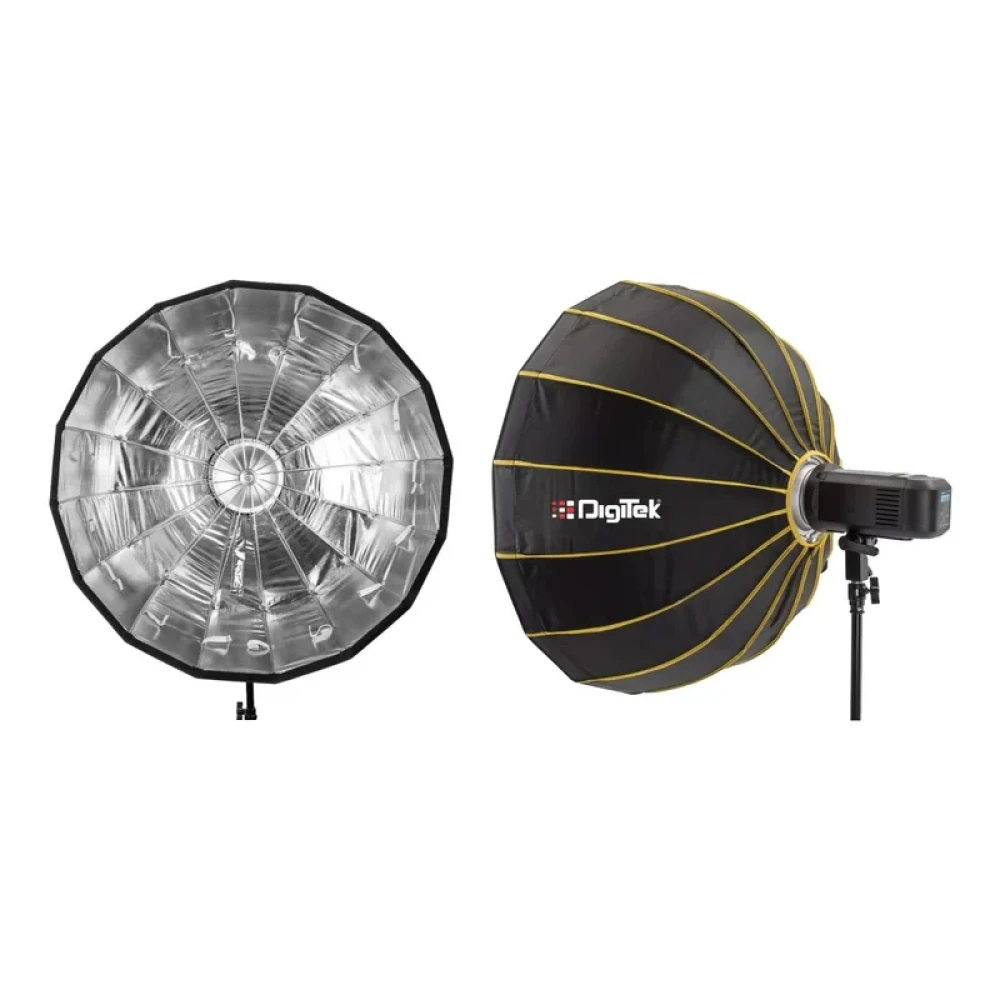 Digitek® (DBDS 85S) 85cm Beauty Dish Softbox DBDS-85S, Collapsible, Transportable, Lightweight Bowen Mount for Photography & Studio Lighting with Removable Diffuser