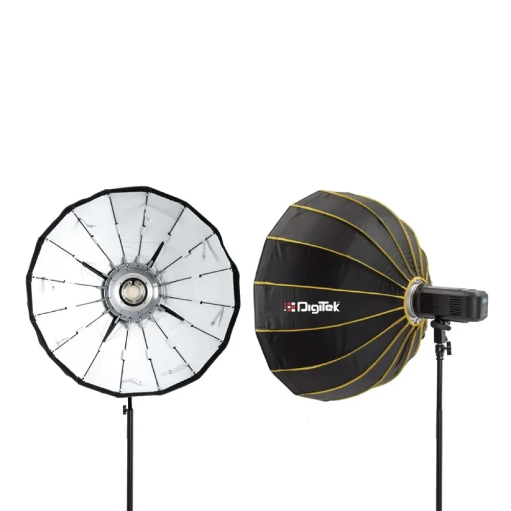 Digitek® DBDS 105W 105cm Beauty Dish Softbox (White), Collapsible, Transportable, Lightweight Bowen Mount for Photography & Studio Lighting with Removable Diffuser