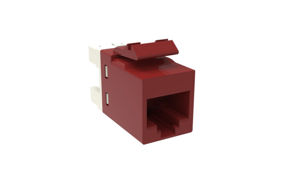 CommScope 1375055-7 SL110-6-RD Cat6 RJ45 Modular Jack Unshielded Keystone Jack Dark Red