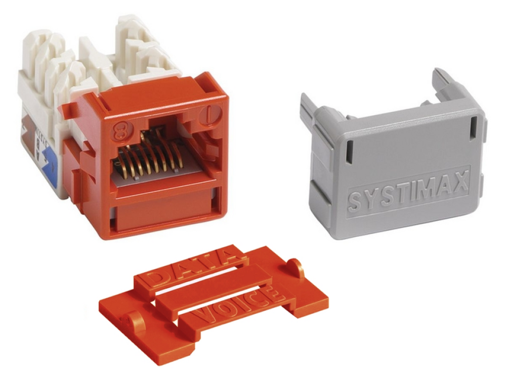CommScope SYSTIMAX MGS400-112 Cat6 UTP Keystone Jack Information Outlet Orange – Part No. 700206683