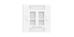 CommScope 760249253 FPS-BS-4P-W Universal Faceplate Kit | 4-Port British Standard Shuttered Faceplate | Pro White | Compatible with KJ, M & SL Series Outlets