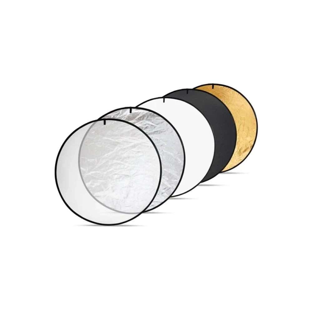 Digitek® (DRB 5-1) Camera Reflector 47-inch /120 cm 5 in 1 Collapsible Multi-Disc Light with Bag - Translucent, Silver, Gold, White and Black for Studio Photography