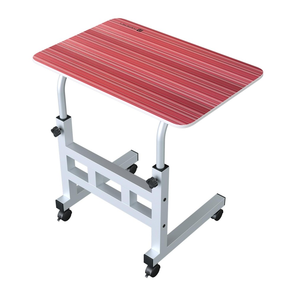 Portronics My Buddy D Wood Multipurpose Movable & Adjustable Laptop Table for Computer & Laptop – Foldable, Ergonomic - (Crimson Red)