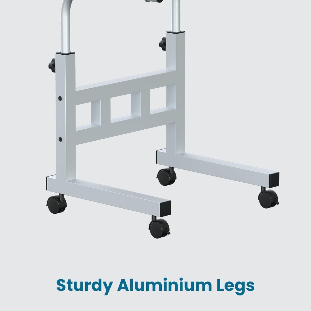 Portronics My Buddy D Wood Multipurpose Movable & Adjustable Laptop Table 60x40cm | Computer Desk - (Sky Blue)