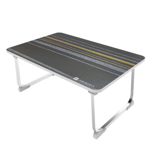 Portronics My Buddy J Foldable Laptop Table for Up to 17-Inch Laptops | Portable Adjustable MDF Laptop Desk with Aluminium Legs & Anti-Skid Grip - (Black)
