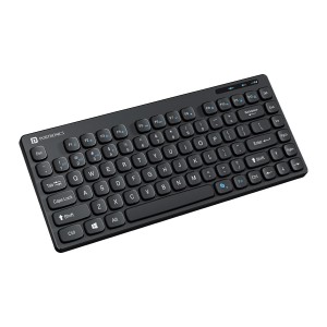 Portronics Bubble Multimedia Wireless Keyboard with Bluetooth 5.0 & 2.4GHz | Compact Silent Keyboard for iPad, Android, Windows PC & Smartphones - (Black)