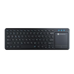 Portronics Bubble Pro Wireless Keyboard with Touchpad, Bluetooth & 2.4GHz, Dual Connectivity, Multi-Device, Spill-Resistant, Silent Keys - (Black)