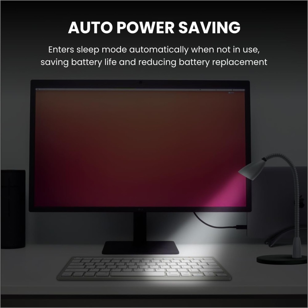 Portronics Bubble Max Wireless Keyboard with Bluetooth & 2.4GHz Dual Connectivity | Silent Keys | Multi-Device Support | Spill-Resistant Compact Keyboard - (Grey)
