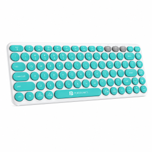 Portronics Bubble 2.0 Wireless Keyboard | Bluetooth & 2.4GHz | Multi-Device TKL Keyboard for Laptop, PC, Tablet & Smartphone - (White)