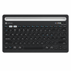 Portronics Bubble Dock Bluetooth Wireless Keyboard with Tablet & Smartphone Holder | Compact Tenkeyless Keyboard for Laptop, Desktop, Mac - (Black)