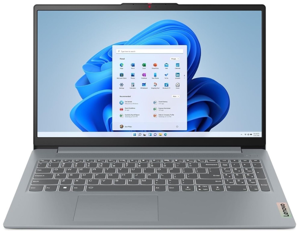 Lenovo Ideapad Slim 3 AMD Ryzen 5 7520U 15.6" (39.6cm) FHD Thin and Light Laptop (16GB/512GB SSD/Windows 11/Microsoft 365 Basic + Office Home 2024/Backlit Keyboard/Grey/1.6Kg), 82XQ00XDIN.
