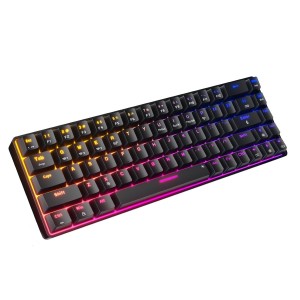 Portronics Hydra 10 Wireless Mechanical Gaming Keyboard | Bluetooth & 2.4GHz | Red Switches | TKL RGB Backlit | Multi-Device - (Black)