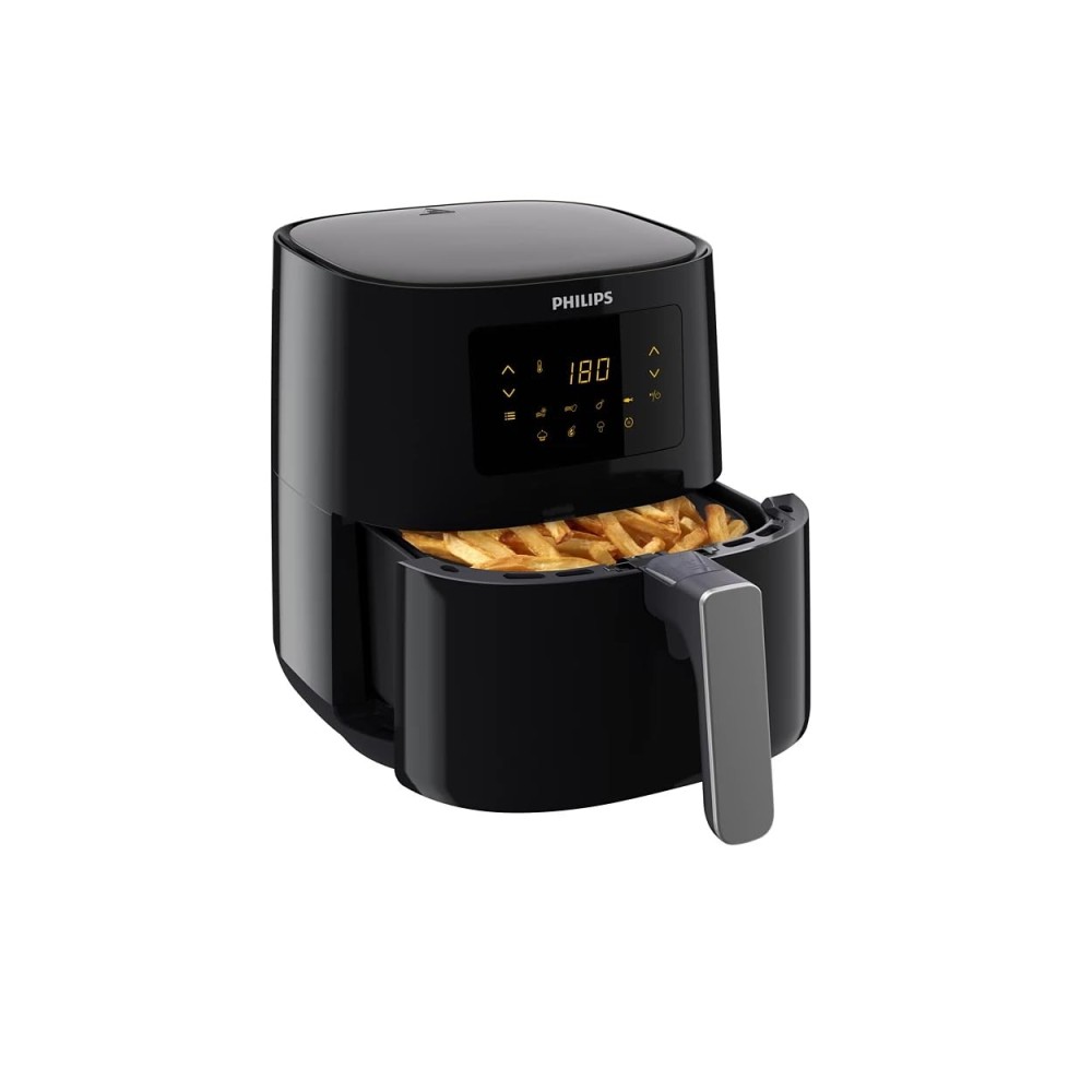 Philips Essential Air Fryer HD9252/70 | 4.1L Digital Air Fryer with Rapid Air Technology, 7 Presets Touch Screen, Up to 90% Less Fat - (Black)