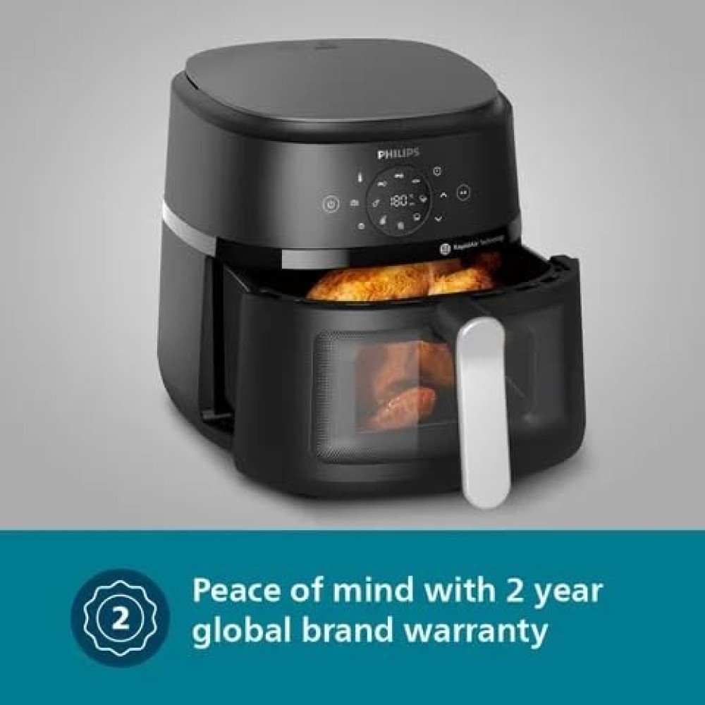 Philips NA221/00 4.2L 1500W Digital Air Fryer with Rapid Air Technology – (Black)
