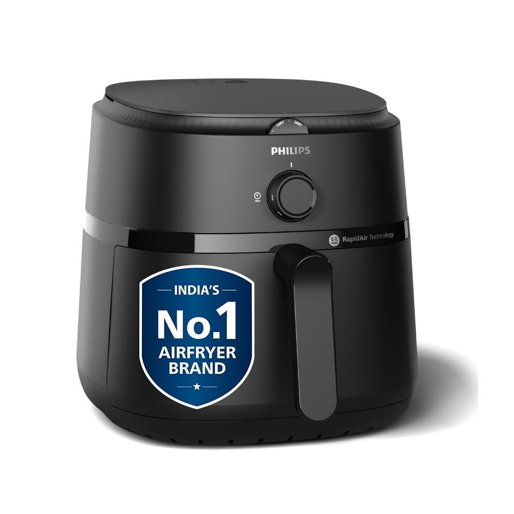 Philips Air Fryer NA130 6.2L Extra Large 1700W | Rapid Air Technology | Uses Up to 90% Less Fat - (Black)