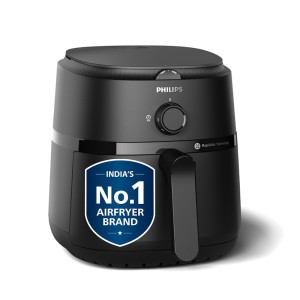 Philips Air Fryer NA120/00 4.2L 1500W | Rapid Air Technology | Up to 90% Less Fat | Large Digital Air Fryer - (Black)