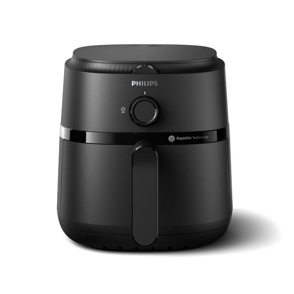 Philips Air Fryer NA120/00 4.2L 1500W | Rapid Air Technology | Up to 90% Less Fat | Large Digital Air Fryer - (Black)
