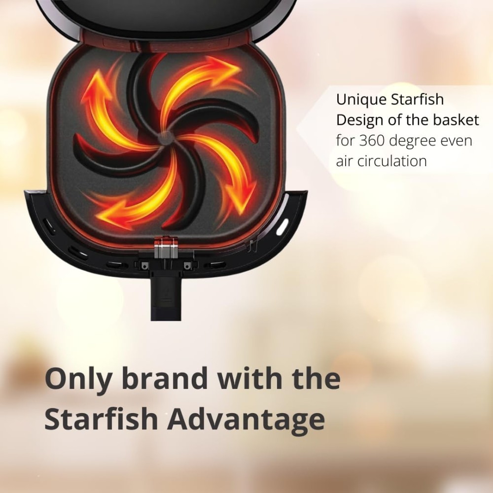 Philips Air Fryer NA120/00 4.2L 1500W | Rapid Air Technology | Up to 90% Less Fat | Large Digital Air Fryer - (Black)