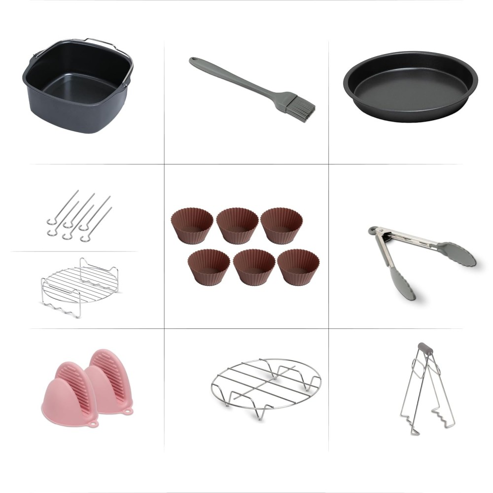 Philips Airfryer Combo Accessory Kit HD9855/01 for Extra Large Airfryer (6.2L) | Baking, Grilling & Pizza Accessories