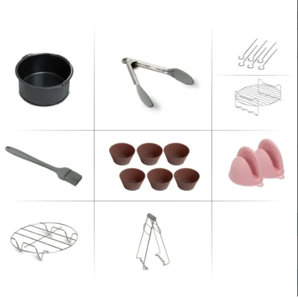 Philips Airfryer All Purpose Kit Large Size Accessory HD9850/01 | Baking, Grilling & Skewer Set for Philips Air Fryers