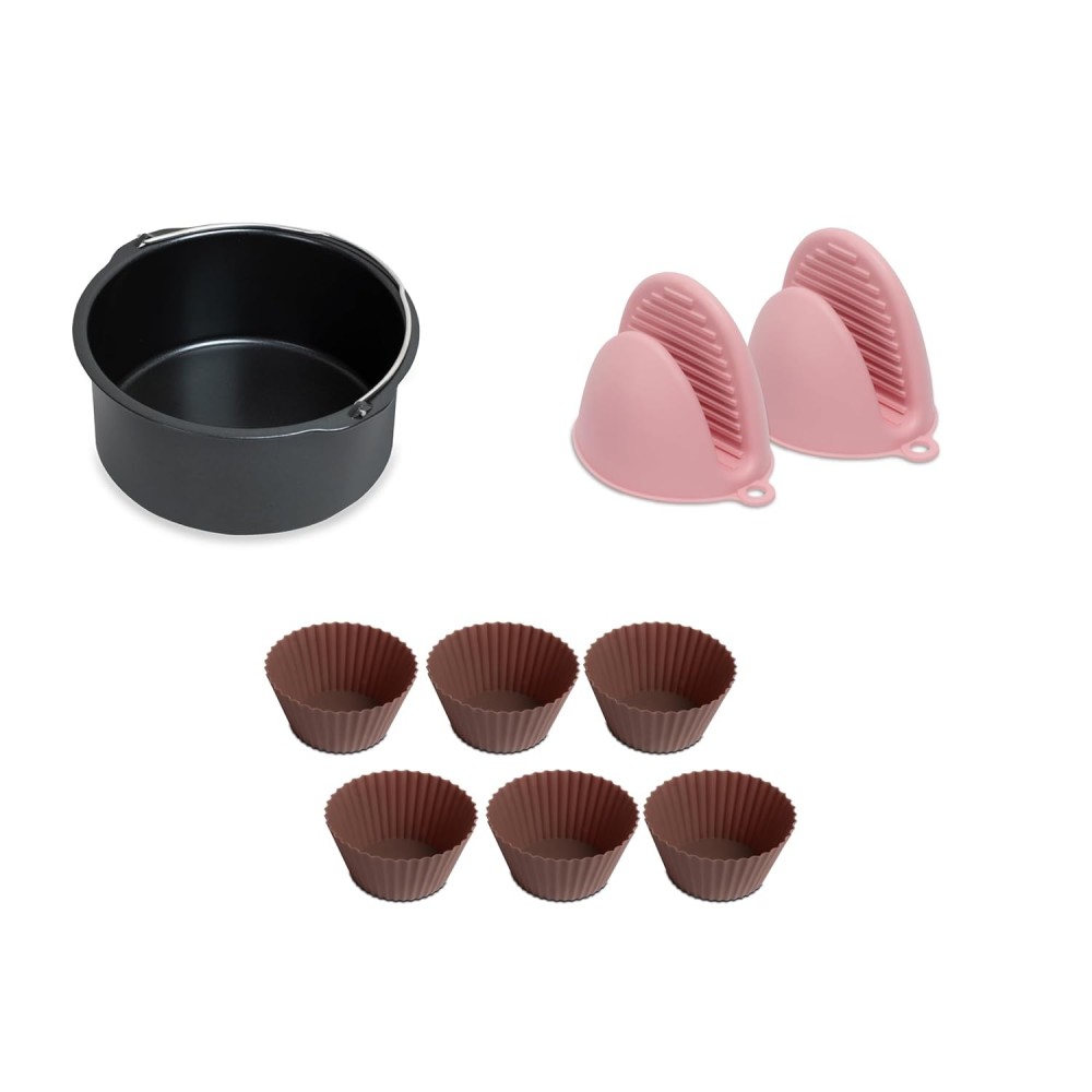 Philips Airfryer Home Baking Accessory Kit HD9810/01 with Baking Pan, Muffin Cups & Hand Mitts | Compatible with Large Philips Airfryers