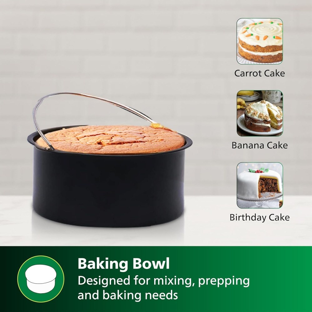 Philips Airfryer Home Baking Accessory Kit HD9810/01 with Baking Pan, Muffin Cups & Hand Mitts | Compatible with Large Philips Airfryers