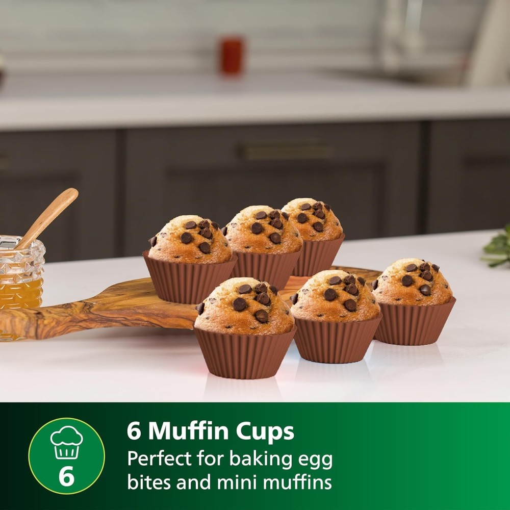 Philips Airfryer Breakfast Kit HD9825/01 with Toast Rack, Muffin Cups, Oil Brush & Tong | Compatible with Large Philips Airfryers