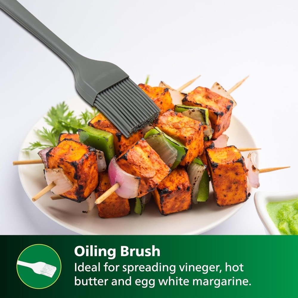 Philips Airfryer Breakfast Kit HD9825/01 with Toast Rack, Muffin Cups, Oil Brush & Tong | Compatible with Large Philips Airfryers
