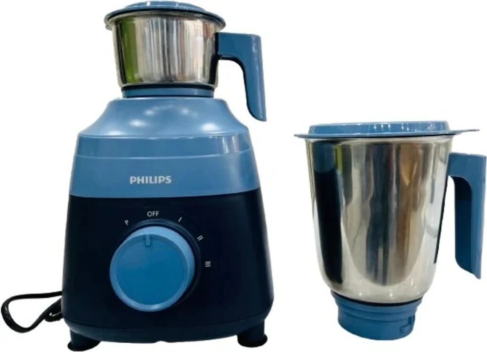 Philips HL1010 500W Mixer Grinder with 2 Jars Powerful Kitchen Mixer - (Navy Blue & Blue)