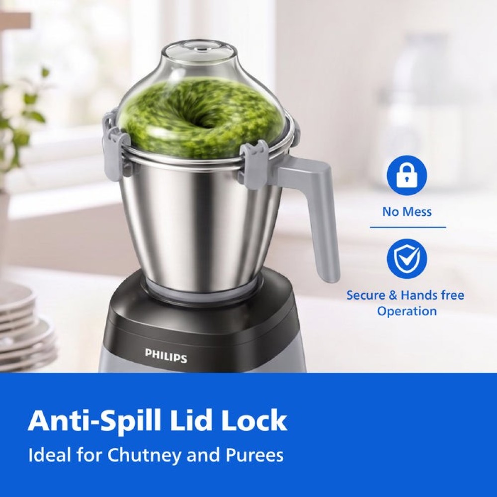 Philips HR7000/00 750W Mixer Grinder | Powerful Kitchen Mixer with Multi-Purpose Jars