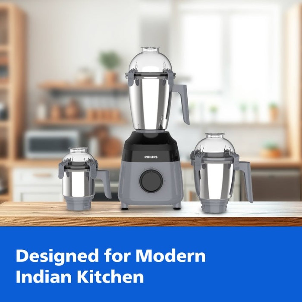 Philips HR7000/00 750W Mixer Grinder | Powerful Kitchen Mixer with Multi-Purpose Jars
