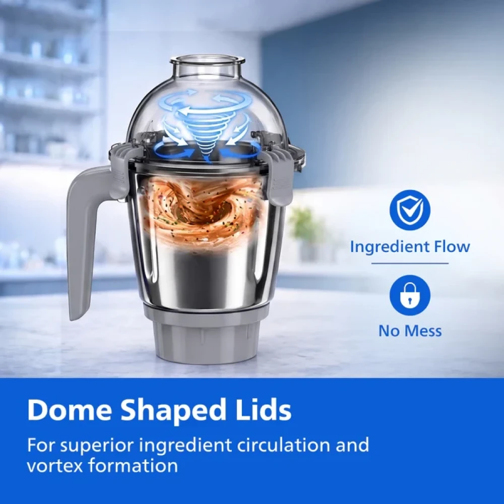 Philips HR7000/00 750W Mixer Grinder | Powerful Kitchen Mixer with Multi-Purpose Jars