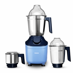 Philips HL7773 800W Mixer Grinder | Powerful Kitchen Appliance | 3 Jars Mixer Blender - (Sky Blue & Navy Blue)