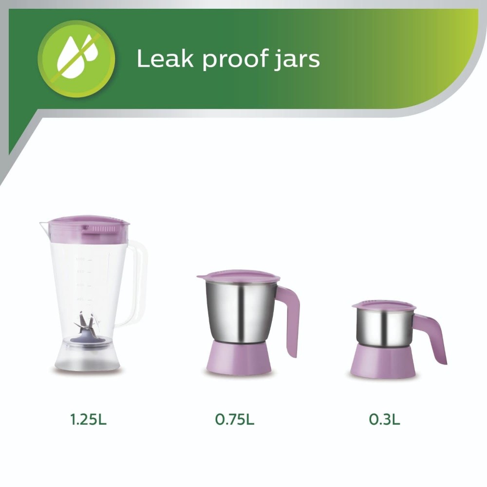 Philips Viva Collection HL7581/00 Juicer Mixer Grinder | 600W Turbo Motor | 4 Jars
