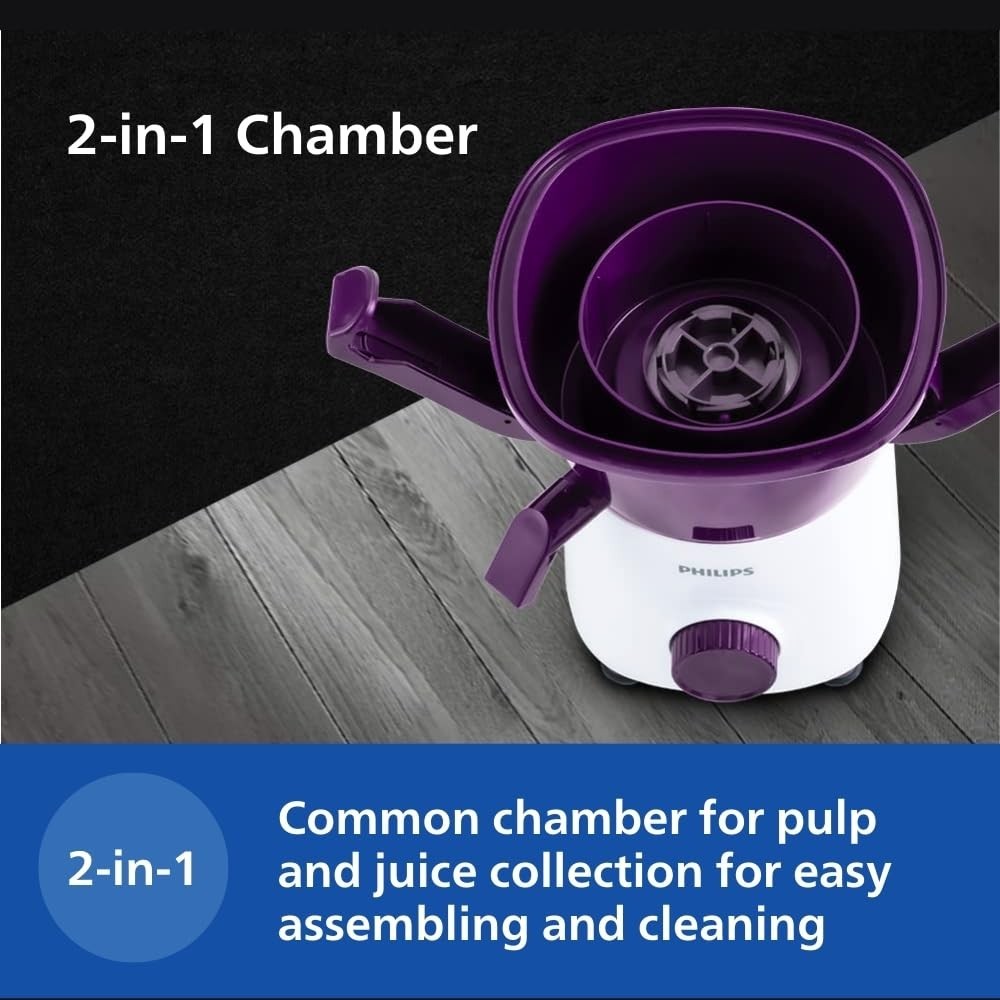 Philips HL7568/02 500W Juicer Mixer Grinder with 3 Jars & XL Feeding Tube | Quick & Easy Assembly