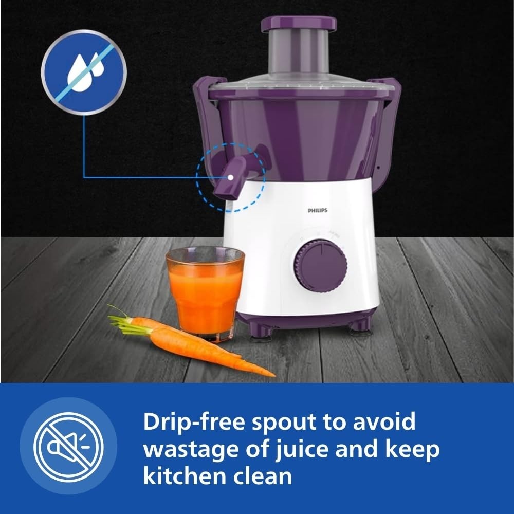 Philips HL7568/02 500W Juicer Mixer Grinder with 3 Jars & XL Feeding Tube | Quick & Easy Assembly