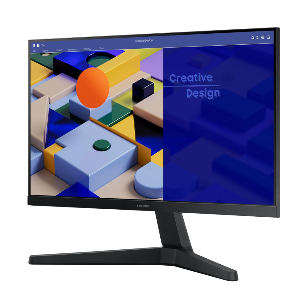Samsung 22 Inch FHD IPS Monitor 1920 x 1080 with 75Hz Refresh Rate, Bezel-Less Design, AMD FreeSync, Flicker-Free Technology, HDMI & D-Sub Connectivity – (Black) LS22C310EAWXXL