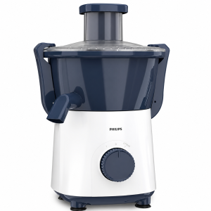 Philips HL7566/00 500W Juicer | Powerful Fruit & Vegetable Juicer | Compact Kitchen Appliance - (Blue & White)