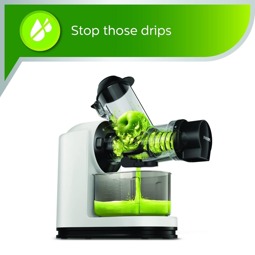 Philips Viva Collection HR1887/81 Masticating Cold Press Slow Juicer , 70mm XL Feed Tube & Quick Clean , Maximum Nutrition