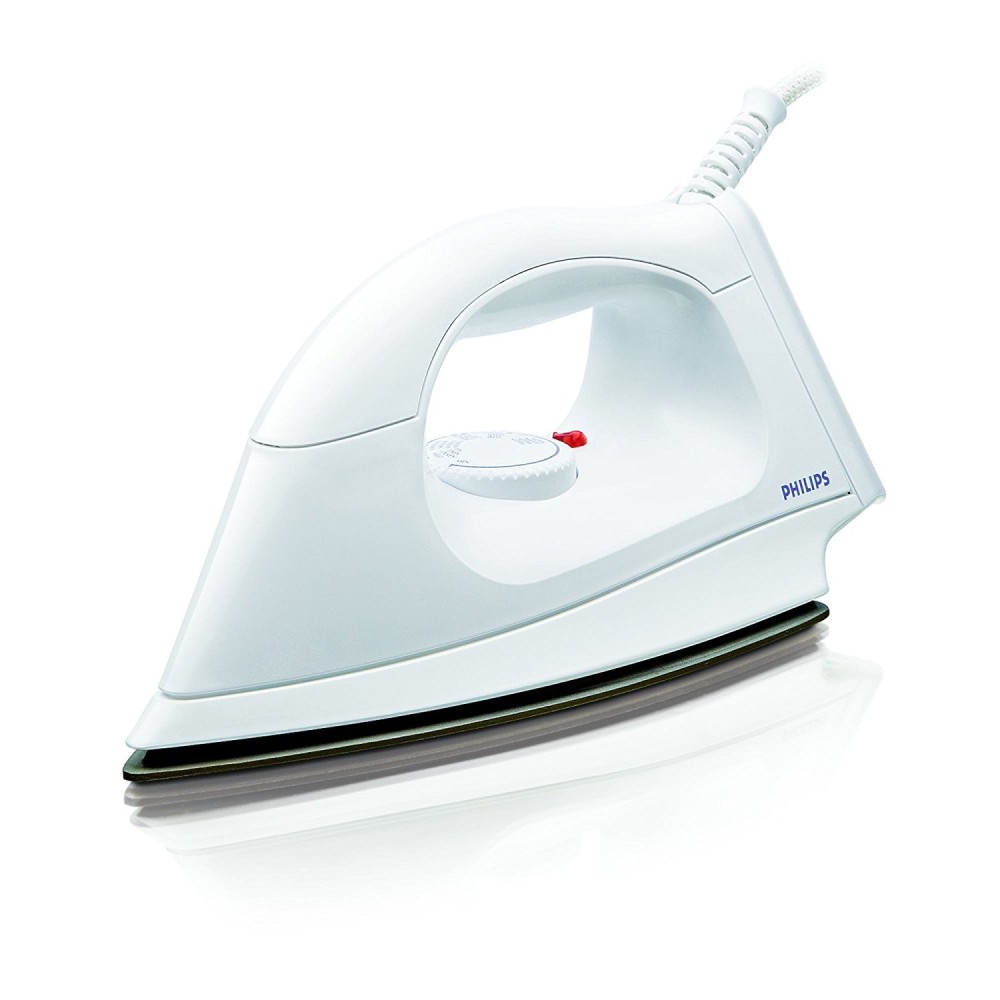 Philips HI113 1000 Watt Dry Iron with PTFE Coated Soleplate | Lightweight Plastic Body