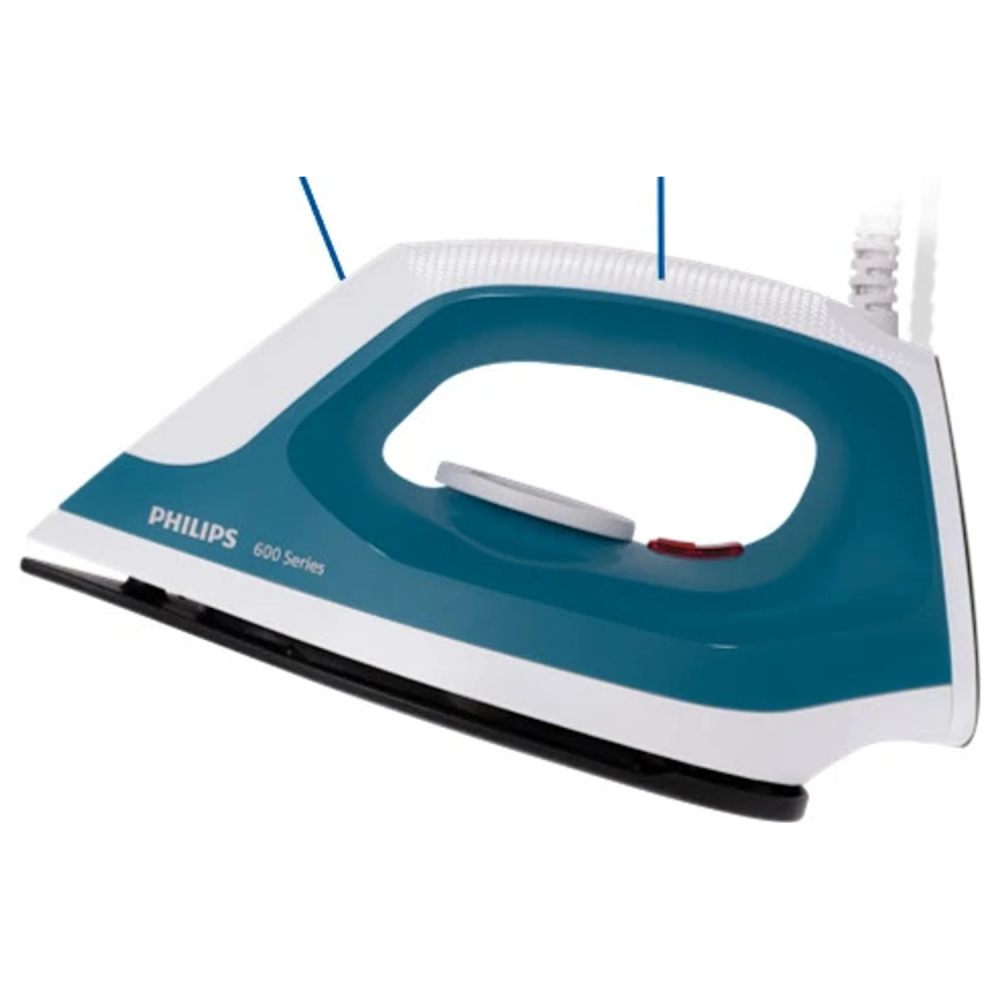 Philips Dura Ease DST0600/20 1000W Dry Iron (Aqua Blue)