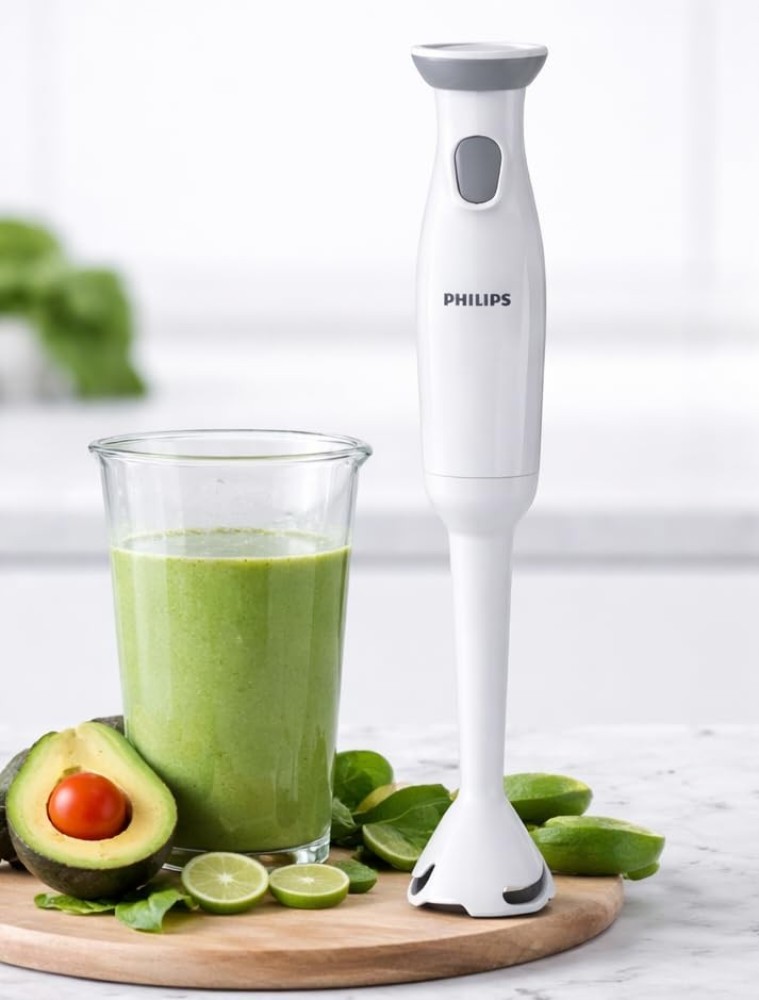 Philips HL1680/00 300W Hand Blender with HVDC Motor & SmartFlow Technology , Ergonomic Grip - (White)
