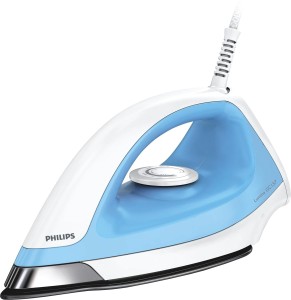 Philips GC157/02 1100W Dry Iron with Black American Heritage Soleplate White Blue
